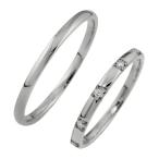 指輪 ペア 結婚指輪 プラチナ ファイブストーン ダイヤモンドリング ペアリング Pt900 カップル 安い 注文製作 プレゼント ギフト 受注