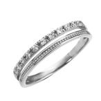 指輪 レディース ピンキーリング ダイヤモンド リング プラチナ 二連タイプ 指輪 Pt900 ピンキーリング 注文製作 プレゼント ギフト 受注 爆買