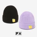 BTS FILA フィラ Let’s Be Dynamite コラボコレクション ビーニー ニットキャップ ニット帽 ブラック ロゴ メンズ レディース ユニセックス グッズ 帽子