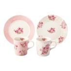 モーニング ペア セット ローラ アシュレイ LAURA ASHLEY ポルカドットクチュールローズ 〈LA50-17〉 食器 セット マグカップ 皿