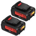 デウォルト DEWALT バッテリー 20V Max 6.0Ah DCB200 互換 DCB206 DCB203 DCB204対応 PSE認証済品 一年保証付き 2個セット
