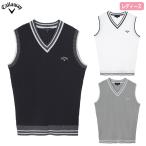  Callaway ребристый V шея вязаный лучший C26119200 женский Callaway Golf одежда 2026 весна лето модель Япония стандартный товар 