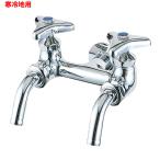 【JF13AK-13】三栄 二口横水栓 POS付商品 ホーム水栓 ※寒冷地用 SANEI