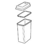 { Panasonic SE51721} мусорка ( крышка есть ). покупка 
