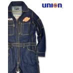 76Lubricants(ナナロク)オーバーオール　men'sつなぎ　総刺繍デニムツナギ　ストレッチつなぎ デニム生地　76-1903