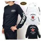 メンズ ロンt vanson 長袖Tシャツ ワンスター 881V169 長袖 かっこいいトップス バンソンロンt レッドスターロンt　