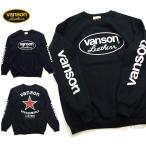 VANSON スウェット ワンスター 881V437 プリント長袖トレーナー 裏毛 バンソン レッドスター バイカー カジュアル