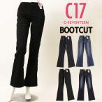 C-17 デニム ジーンズ CB321 ブーツカット 股上ふつう フレアー ストレッチ レディース ジーパン シーセブンティーン C-SEVENTEEN C17