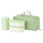 サーモス 真空断熱スープランチセット ダスティグリーン JEH-800 DTG 【THERMOS 保温 保冷 お弁当 箱 スープ ジャー ポーチ 袋 付き】