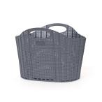 セイエイ seiei 折りたためる ランドリーバスケット ラタン調 グレー