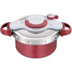 送料無料 ティファール（T-fal） クリプソミニット デュオ ルージュ 圧力鍋4.2L