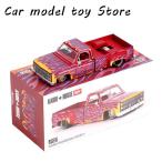【並行輸入品】シボレー MINIGT KAIDO 1/64スケール ミニ 1983年式  シルバラード デュアリー 炎上 V1 トラック シルビー ダイキャストカーモデル 車両