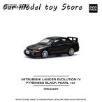 並行輸入品 ダイキャスト ポップレース 1:64スケール EVO IV 第4世代 ブラック カーモデル