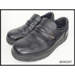 HYDRO-TECH кожа обувь *25cm* гидро Tec / прогулочные туфли / туфли без застежки / чёрный / мужской /26.1-9