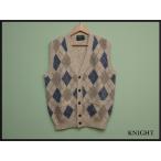 RAMON アーガイルニットベスト・L□くるみボタン/メンズ/26睦1-2