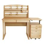 クオーレRM ハート柄 デスク リフティングワゴン ミドル棚 アルダー 丸み シンプル 国産