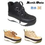 North Date ノースデイト KH-6000 スノーブーツ レディース 3E 防水 防寒 防滑 ショート ガラス繊維 冬 靴