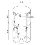 【P】【代引不可】【個人宅配送不可】ESCO(エスコ) 1.0ton 丸型フレコンバッグ EA981WN-12 [ZES076434]