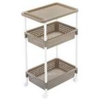 サンカ/サンイデア カーゴ ワイドワゴン3段 サンドブラウン SBR