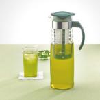 HARIO 最安値に挑戦 かご編み付き水出し茶ポット ダークグリーン 実用容量 1200ml ハリオ 緑茶 紅茶 アイスティー 烏龍茶 耐熱ガラス 熱湯可 日本製 HCC-12DG
