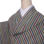 夏 紬着物 単衣 着物 絣 紬 絹 昭和レトロ  中古着物 身丈140cm Sサイズ 裄60cm 夏着物 縞柄 子供着物  リサイクル つむぎ 着物 a1m6y1 紬着物 小さいサイズ