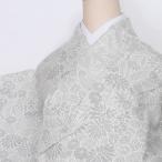 夏物 白大島 着物 単衣着物 経緯絣  中古夏着物 身丈153cm Lサイズ 裄68cm 夏着物 リサイクル着物 夏洒落着物 a1m5m7y6 お召し ゆったり 裄長め