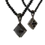 ブラックスピネル ネックレス シルバー925