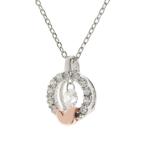 Yahoo! Yahoo!ショッピング(ヤフー ショッピング)ネックレス CZダイヤモンド レディース ダンシングストーン 揺れる シルバー925 コンビ シンプル パーティー 送料無料