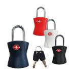 南京錠 TSAロック カバン スーツケース 鍵式 カギ 旅行用品 防犯 安全 安心 赤 白 黒 シリンダー式 シフレ TSA 南京錠 SIF7039 メール便