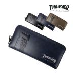 財布 メンズ 長財布 ラウンドファスナー ブランド 大人 学生 中学生 高校生 THRASHER スラッシャー ダークカラー ラウンドファスナー長財布 THS-0051