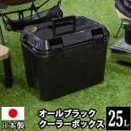 ショッピングランチボックス クーラーボックス 大型 25L 黒 ブラック 釣り 部活 キャンプ用品 アウトドア モノトーン おしゃれ かっこいい クーラーバッグ 140-A27