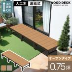 ウッドデッキ 人工木 人工木ウッドデッキ ユニットデッキII オープンタイプ 0.75坪 (2694×894mm)