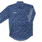 ショッピングウエスタン メール便可 ラングラー メンズ ウエスタンシャツ ロゴ 刺繍 ブルー 青 ロデオ カウボーイ シャツ MPS851