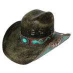 ショッピングウエスタン ウエスタンハット ストローハット カウボーイハット 派手 飾り ブルハイド ミュージックシティ STH319