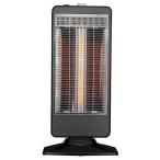 ショッピングカーボンヒーター YKT-SCS12E-K ユアサ カーボンヒーター 3.灯管ハイブリット 電気ストーブ 首振り機能 ブラック 3段階切替 転倒OFFスイッチ