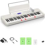 (展示品)カシオ(CASIO)光ナビゲーション電子キーボード LK-520(ホワイト) 61鍵盤 タッチレスポンス付き スリムデザイン