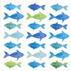 10枚ペーパーナプキン 水色のさかな  Aquarell Fishes PPD[Paper Products Design]ドイツ製デコパージュ 魚 フィッシュ 海 夏tanba