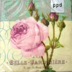 ＃2ペーパーナプキン[メール便OK]　べルローズ ｂy Paula Scaletta10枚入り　ランチサイズppdローズ・バラ・薔薇