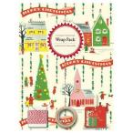 Cavallini&amp;Co 2016年クリスマス限定　ラップパック　ラッピングセット ヴィンテージクリスマスタウンスクラップブッキング・タグ・テープ・ペーパーセッ