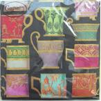 5枚ペーパーナプキン　ティーカップ　ブラックランチサイズCaspariカスパリ