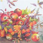 Yahoo! Yahoo!ショッピング(ヤフー ショッピング)ペーパーナプキン　ランチサイズ　5枚入り　[メール便OK]バスケット　オブ　アップルズ　クリーム[ＩＨＲ]ドイツ　紙ナプキン・ペーパーナプキン・デコパージュ