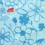 ペーパーナプキン[メール便OK]●カクテルサイズ●ブルーフラワー[Joy　Life]フラワーペーパーナフキン・紙ナプキン・デコパージュ