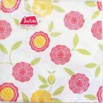 ペーパーナプキン[メール便OK]●カクテルサイズ●レッドフラワー[Joy　Life]フラワーペーパーナフキン・紙ナプキン・デコパージュ