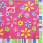 ペーパーナプキン[メール便OK]●カクテルサイズ●ポップフラワーM[Joy　Life]フラワーペーパーナフキン・紙ナプキン・デコパージュ