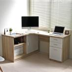 パソコンデスク コーナーデスク L字型 幅120cm 幅149cm オーク ワークデスク PD002-OAK 送料込み