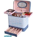 メイクボックス 1段トレイ コスメボックス 鏡付き 大容量 化粧品収納ボックス プロ仕様 化粧箱 化粧ボックス ネイルグッズ 化粧品入れ