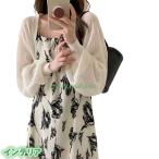 カーディガン レディース ショート丈 ドルマンスリーブ シアー感チュール サマーアウター ビーチウェア トップス 夏着 シンプル 透かし