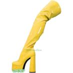 ニーハイブーツ レディース 美脚 厚底 太ヒール サイハイブーツ エナメル ロング ロングブーツ 長靴 大きいサイズ ストレッチ 秋冬