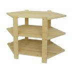 天然木コーナーラック 3段 ラック シェルフ 棚 コーナーラック コーナー対応 木製 木製収納 無塗装 フリーラック オープンラック 収納棚 リビング収納