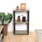 オープンシェルフ オープンラック おしゃれ 北欧 木製 安い 棚 ラック 収納 キッチン 台所 整理棚 リビング収納 収納棚 軽量 ナチュラル×黒 幅47 奥行30 高さ76